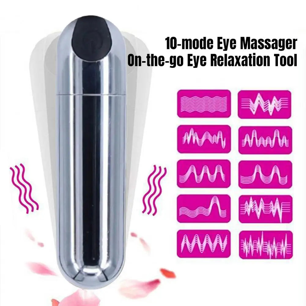 Travel Electric Massager Small Body Massager with 10 Modes Waterproof