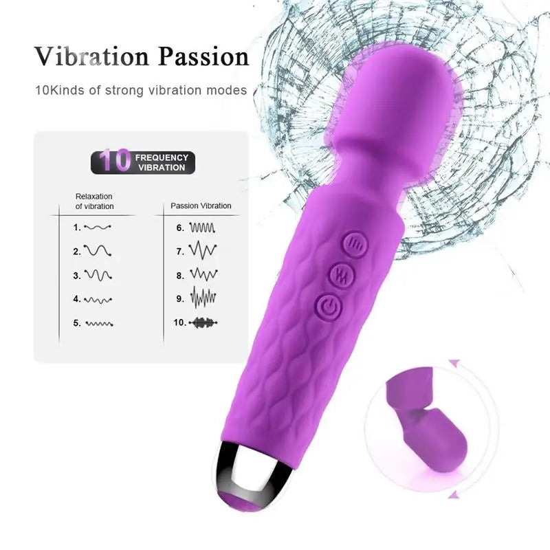 Wireless Dildos AV Vibrator Magic Wand for Women  G Spot Massager